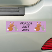 Mütter Day Bunnies Custom Autoaufkleber (Auf Auto)
