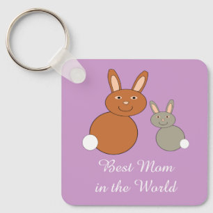 Mütter Day Bunnies Custom Best Mama Schlüsselanhänger
