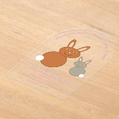 Mütter Day Bunnies Custom Brunch Acryleinladungen (Ablage )