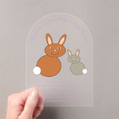 Mütter Day Bunnies Custom Brunch Acryleinladungen (Insitu (Handheld))