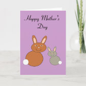 Mütter Day Bunnies Custom Card Karte (Vorderseite)