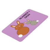 Mütter Day Bunnies Custom Number 1 Mama Magnet (Linke Seite)