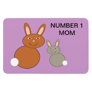 Mütter Day Bunnies Custom Number 1 Mama Magnet
