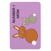 Mütter Day Bunnies Custom Number 1 Mama Magnet (Vertikal)