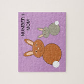 Mütter Day Bunnies Custom Number 1 Mama Puzzle (Vertikal)