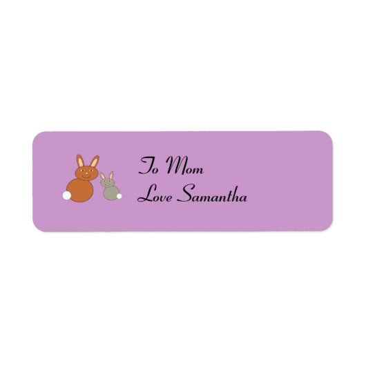 Mütter Day Bunnies Custom Present Tags (Vorne)