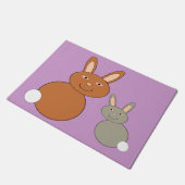 Mütter Day Bunnies Door Mat Fußmatte (Schrägansicht)