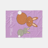 Mütter Day Bunnies Personalisiert Fleece Blanket (Vorderseite (Horizontal))