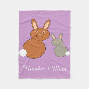 Mütter Day Bunnies Personalisiert Fleece Blanket