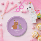 Mütter Day Bunnies Personalisiert Paper Teller (Party)
