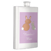 Mütter Day Bunnies Personalisierte Flaschen Flachmann (Rechts)