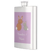 Mütter Day Bunnies Personalisierte Flaschen Flachmann (Links)