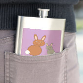 Mütter Day Bunnies Personalisierte Flaschen Flachmann (Beispiel)