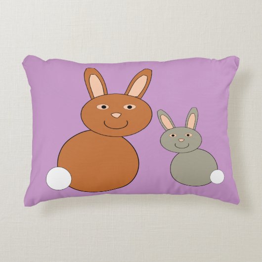 Mütter Day Bunnies Pillow Dekokissen (Vorderseite)
