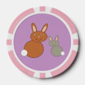 Mütter Day Bunnies Pokerchips (Vorderseite)