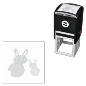 Mütter Day Bunnies Selbstbewusstsein Briefmarke Permastempel (Beispiel)