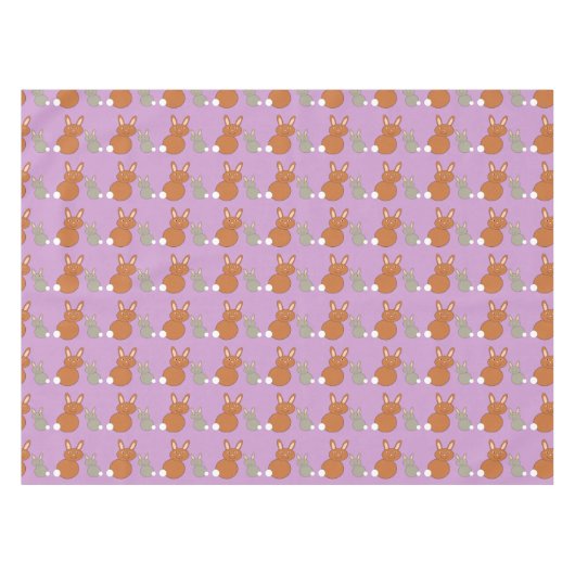 Mütter Day Bunnies Tablecloth Tischdecke (Vorderseite (Horizontal))