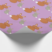 Mütter Day Bunnies Wrapping Paper Geschenkpapier (Ecke)