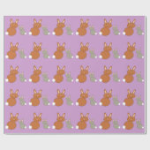 Mütter Day Bunnies Wrapping Paper Geschenkpapier (Flach)