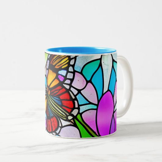 Mütter Day Butterfly Zweifarbige Tasse (VorderseiteRechts)