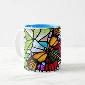 Mütter Day Butterfly Zweifarbige Tasse (Vorderseite Links)