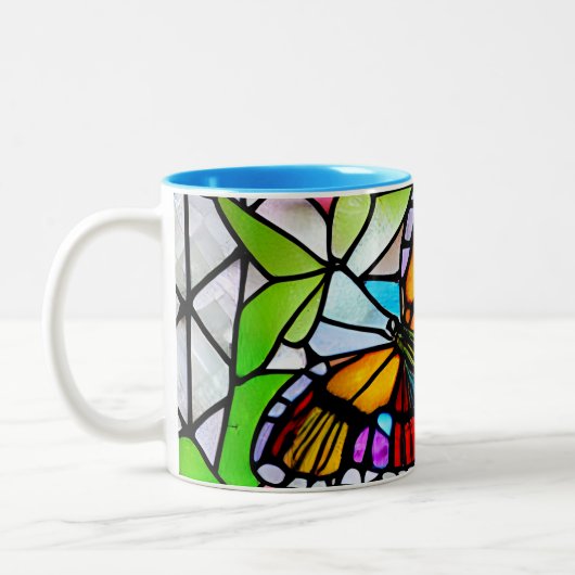 Mütter Day Butterfly Zweifarbige Tasse (Links)
