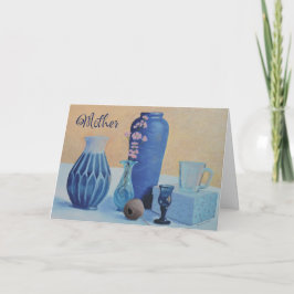 Mütter Day Card Blue Vases Karte