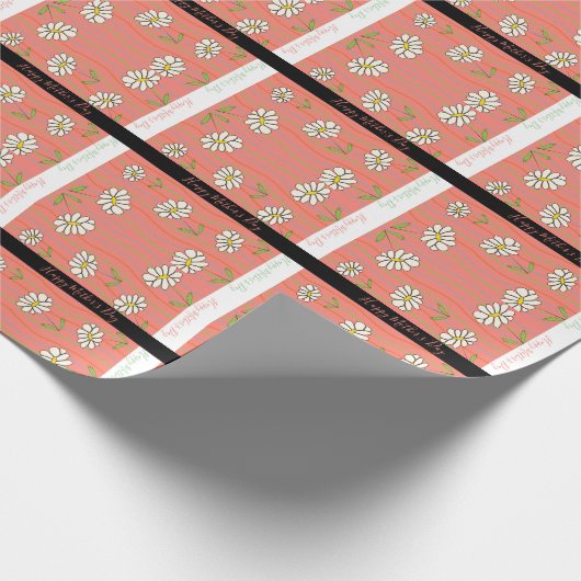Mütter Day Daisy Geschenkpapier (Ecke)