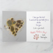 Mütter Day Funny Cat Mama Hairball Karte (Innenseite)