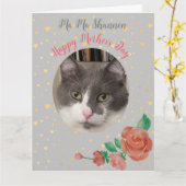 Mütter Day Funny Cat Mama Hairball Karte (Gelbe Blume)