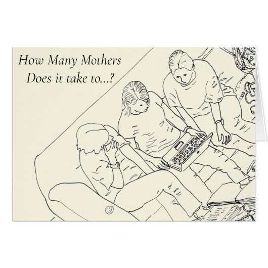 Mütter Day Funny Computer Mum Zitat (Vorderseite (Horizontal))