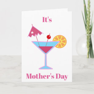 Mütter Day Funny Relax Martini Cocktail Feiertagskarte