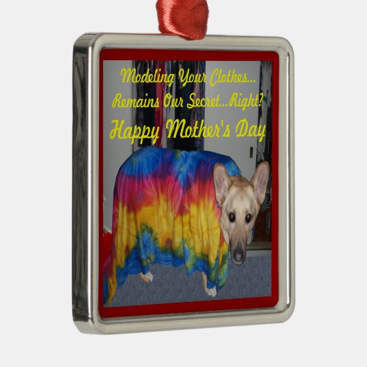 Mütter Day German Shepherd Dog Modellierung Kleidu Ornament Aus Metall (Rechts)