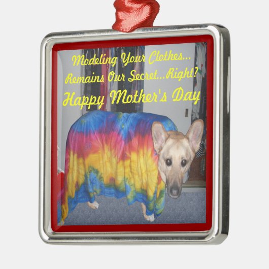 Mütter Day German Shepherd Dog Modellierung Kleidu Ornament Aus Metall (Links)