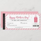 Mütter Day Hotel Bleibe Geschenkgutschein Einladung (Vorne/Hinten)