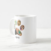 Mütter Day Hund Mama | 5 Paw Print Foto Collage Kaffeetasse (Vorderseite Links)