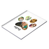 Mütter Day Hund Mama | 5 Paw Print Foto Collage Notizblock (Linke Seite)