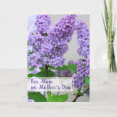 Mütter Day Lila Lilacs Message Grußkarte Einladung (Vorderseite)