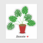 Mütter Day Monstera Pflanze Aufkleber (Blatt)