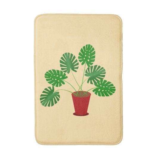 Mütter Day Monstera Pflanze Badematte (Vorderseite Vertikal)