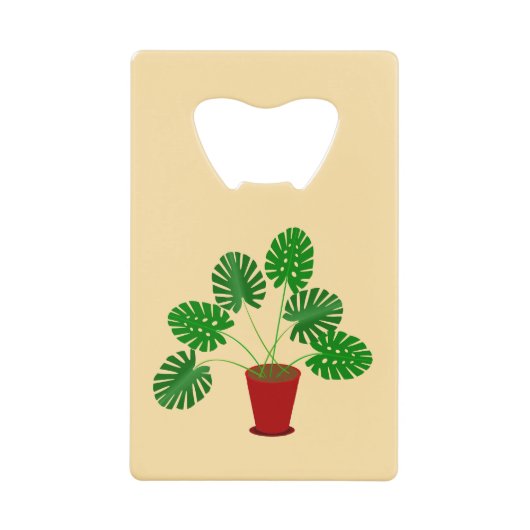 Mütter Day Monstera Pflanze Geldbeutel Flaschenöffner (Vorderseite)