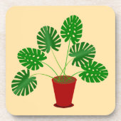 Mütter Day Monstera Pflanze Getränkeuntersetzer (Vorderseite)