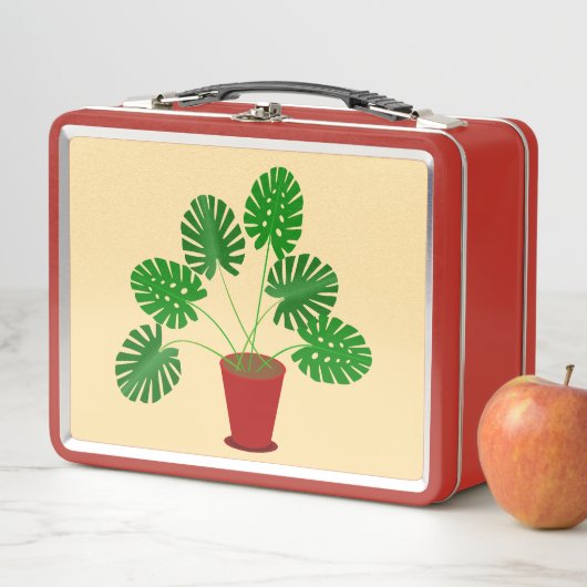 Mütter Day Monstera Pflanze Metall Brotdose (Beispiel)