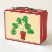 Mütter Day Monstera Pflanze Metall Brotdose (Rückseite)