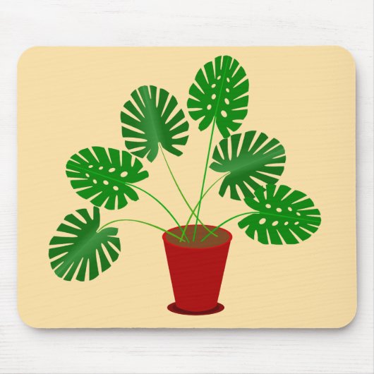 Mütter Day Monstera Pflanze Mousepad (Vorne)