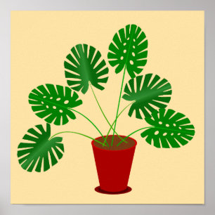 Mütter Day Monstera Pflanze Poster