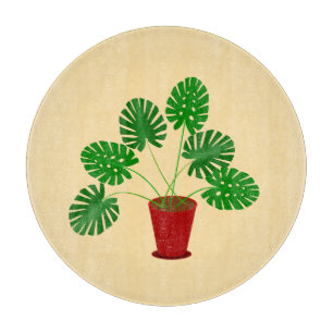 Mütter Day Monstera Pflanze Schneidebrett