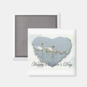 Mutter Day Mute Swan Familie Magnet (Vorderseite/Rückseite)