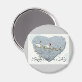 Mutter Day Mute Swan Familie Magnet (Vorderseite/Rückseite)