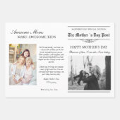 Mütter Day Newspaper Blume Bouquet Geschenkpapier Set (Vorderseite)